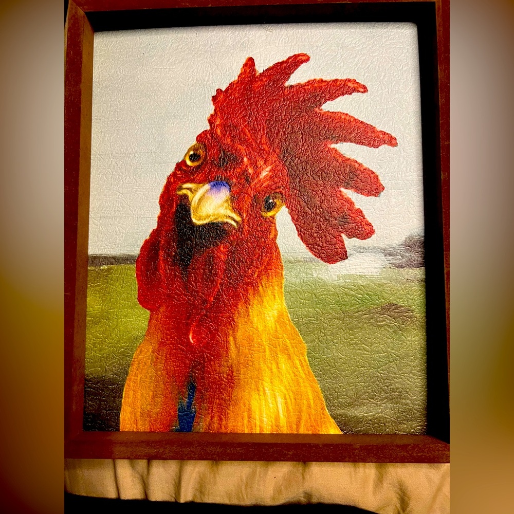Vibrant Rooster Wall Art 11 x 13